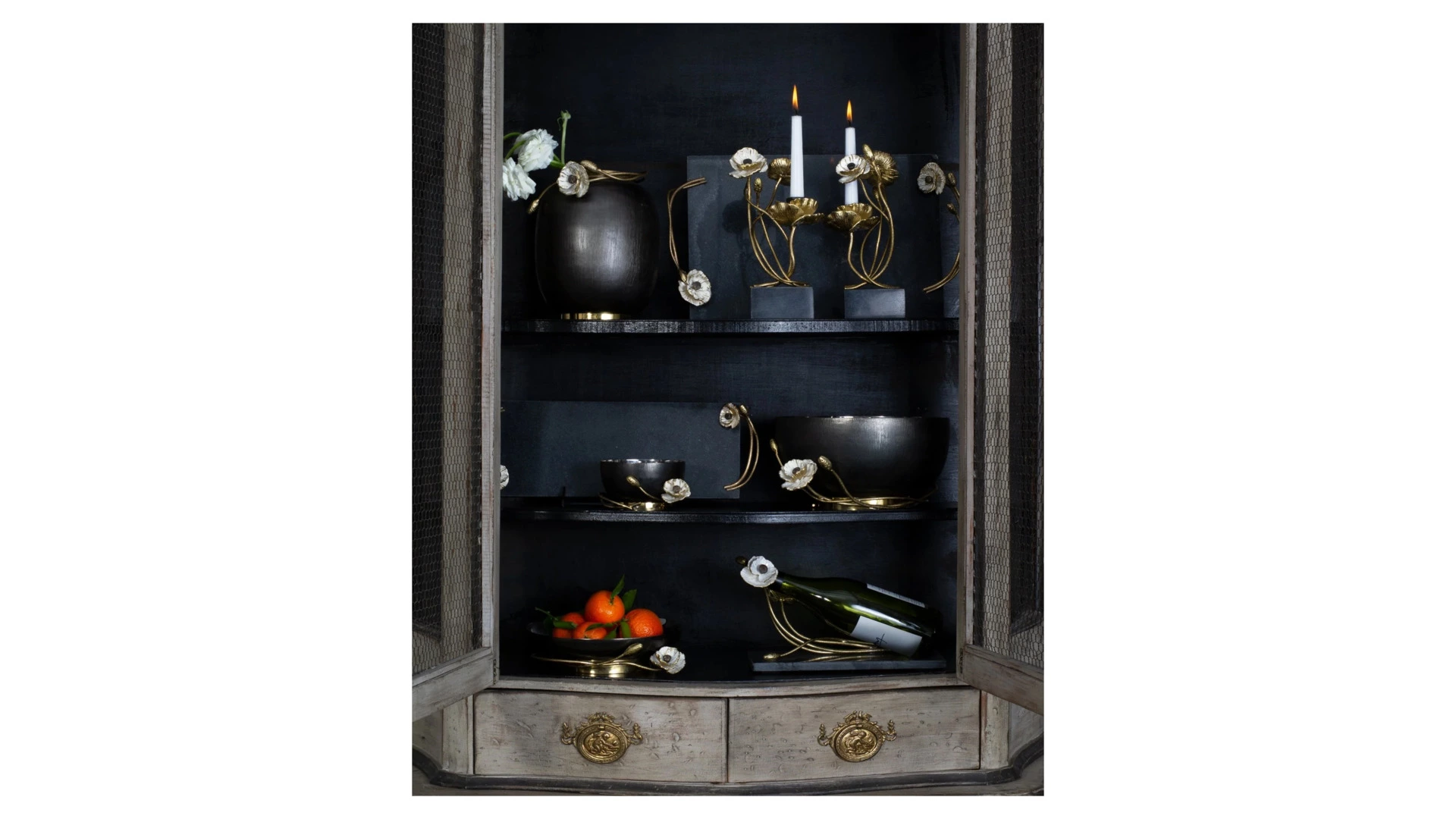 Ваза Michael Aram Анемоны 13 см, сталь нержавеющая