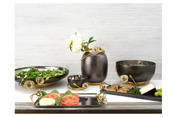 Доска для сыра с ножом Michael Aram Анемоны 44х15 см, мрамор