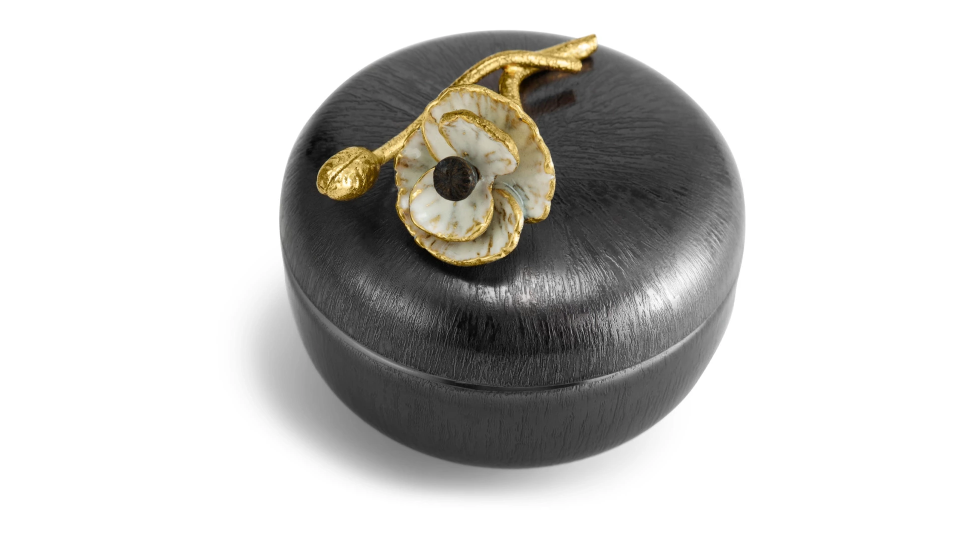 Чаша для конфет с крышкой Michael Aram Анемоны 10 см, сталь нержавеющая