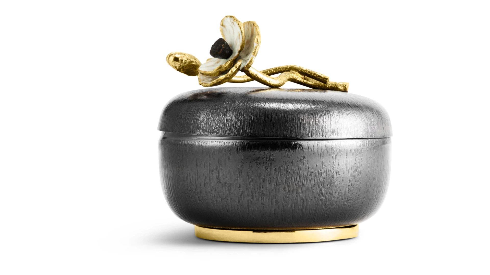 Чаша для конфет с крышкой Michael Aram Анемоны 10 см, сталь нержавеющая