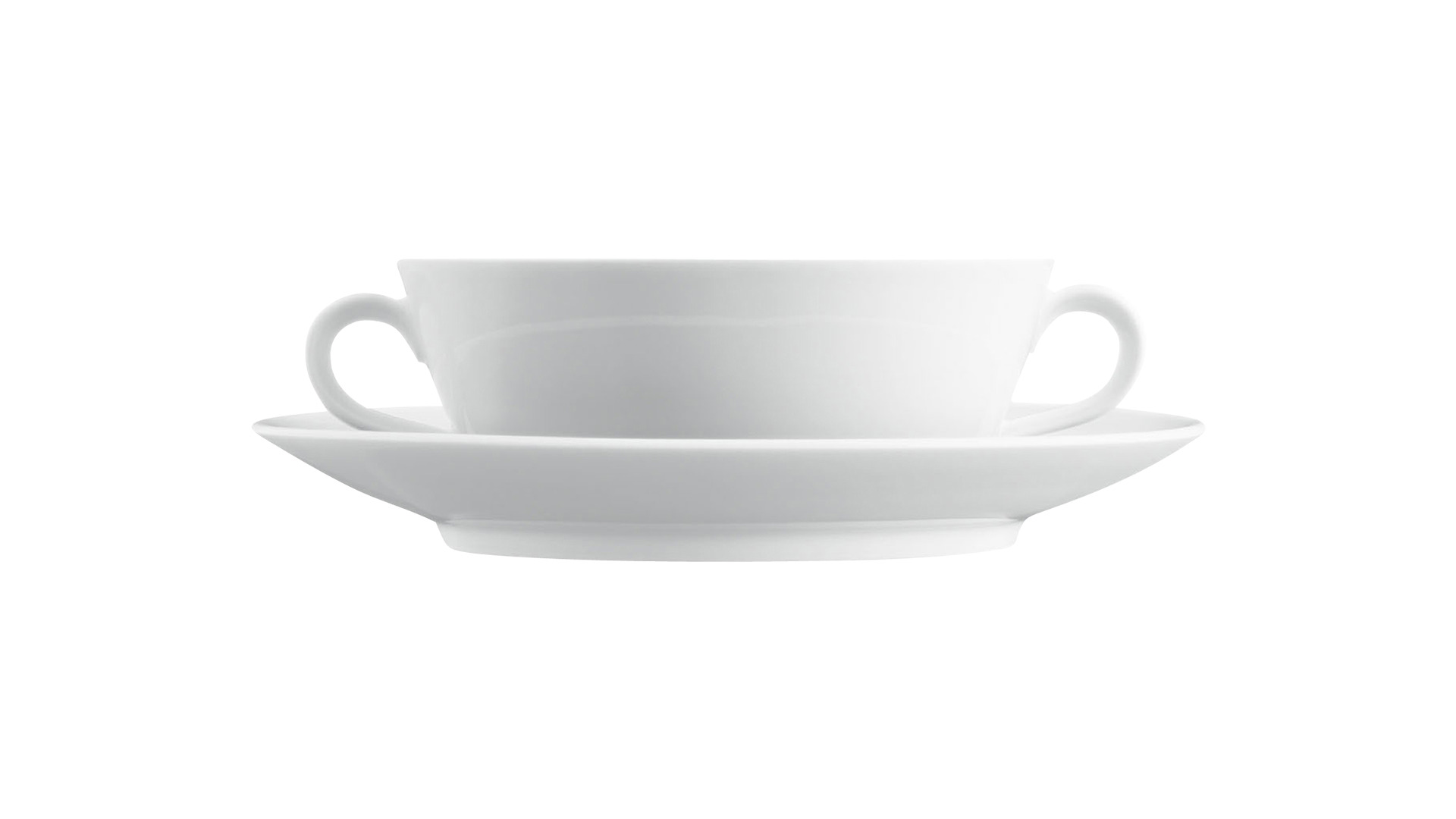 Чашка для супа с блюдцем Furstenberg Вагенфельд 300 мл, белая