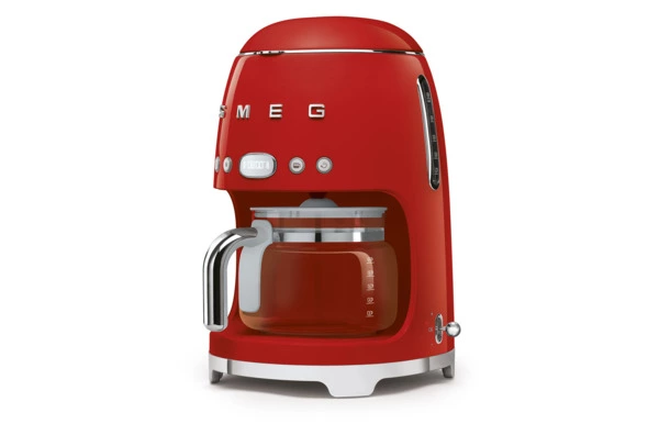 Капельная кофеварка SMEG DCF02RDEU 1050 Вт, кувшин 1,25 л, с подогревом, красный