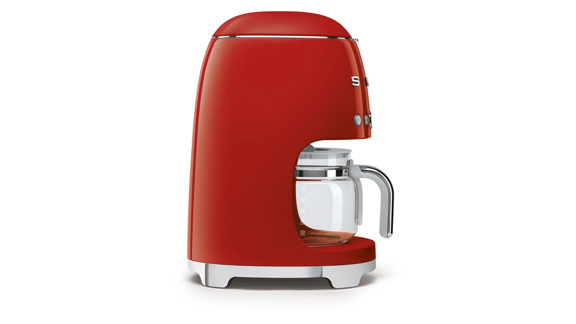 Капельная кофеварка SMEG DCF02RDEU 1050 Вт, кувшин 1,25 л, с подогревом, красный