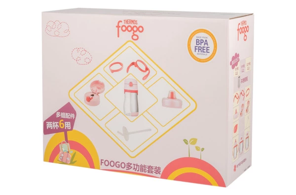 Набор детских термосов THERMOS BP5353, BS5353PK, 2шт х 300мл, розовый, п/к (302809)