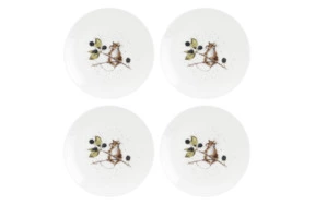 Набор тарелок закусочных Royal Worchester Забавная фауна Мышка 20 см, 4 шт