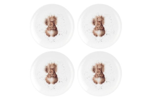 Набор тарелок закусочных Royal Worchester "Забавная фауна. Белка" 20см, 4шт