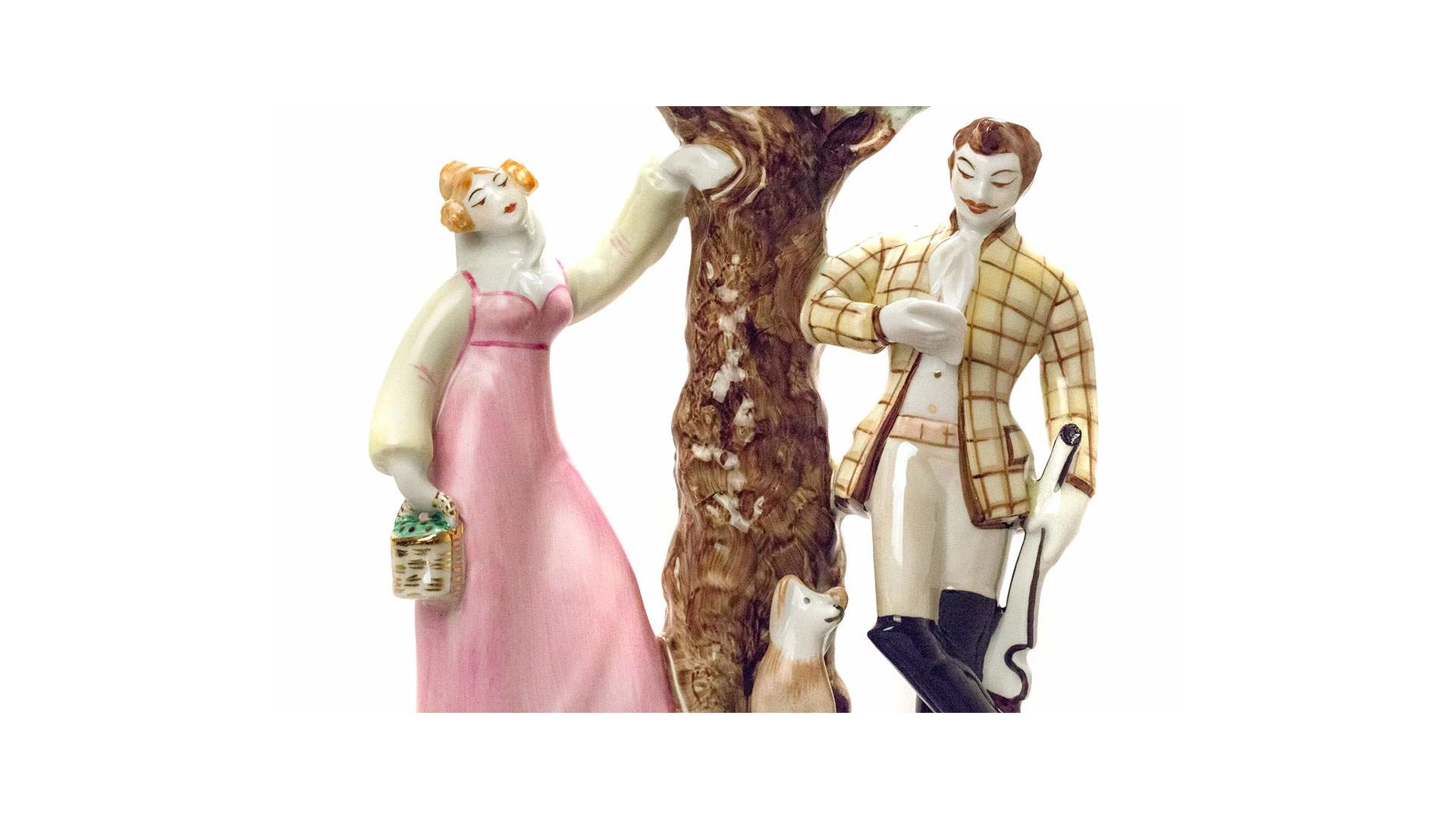 Скульптура Дулевский фарфоровый завод Барышня-крестьянка, фарфор