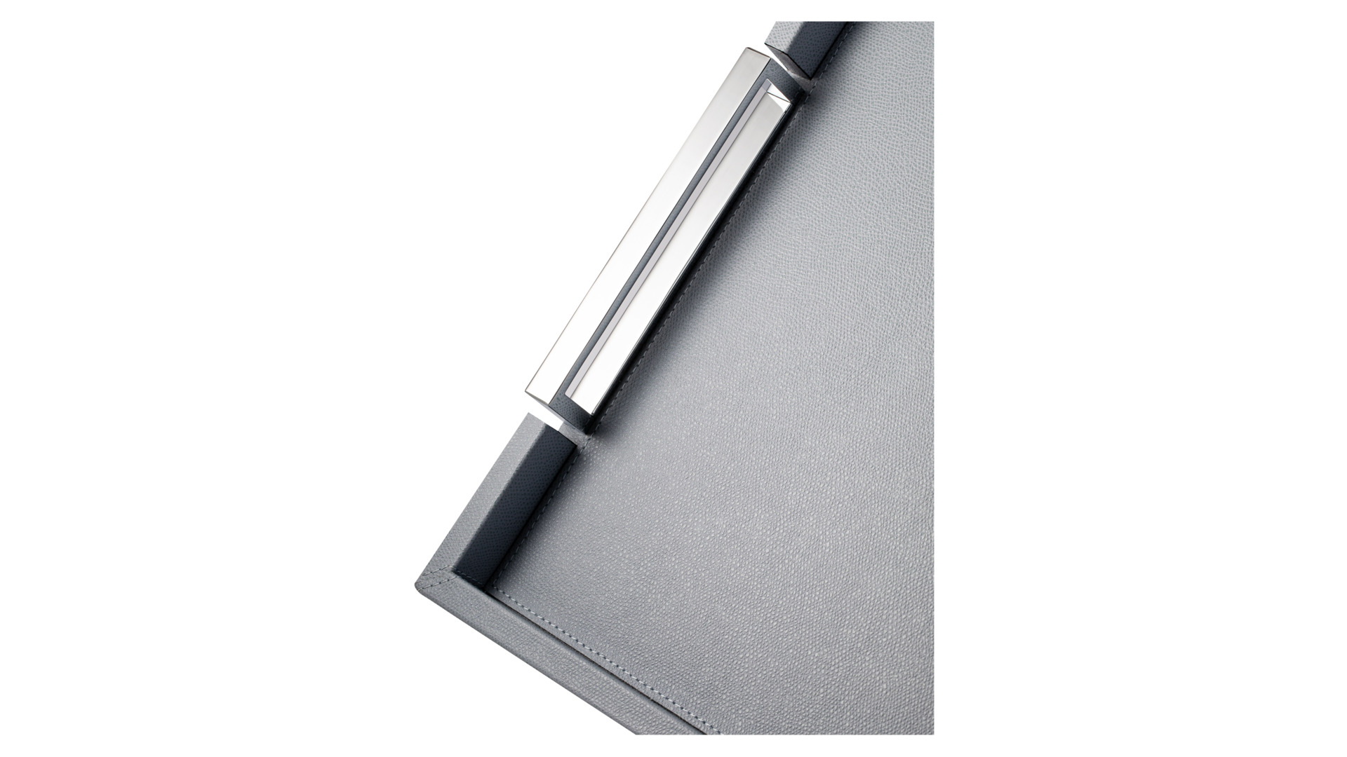 Поднос прямоугольный с ручками Giobagnara Виктор 44,5х34,5см, липово-серый