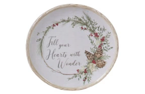 Тарелка пирожковая Certified Int. Плющ и остролист.Пожелание чуда 15 см, керамика