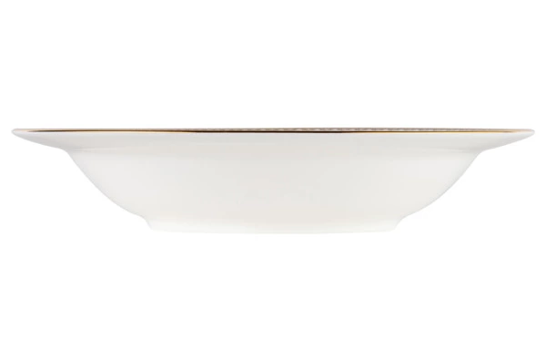 Чаша для десерта Noritake Трефолио, золотой кант 15,5 см, фарфор костяной
