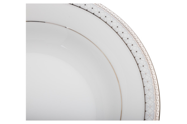 Тарелка суповая Noritake Рочестер Платиновый кант 22,6 см