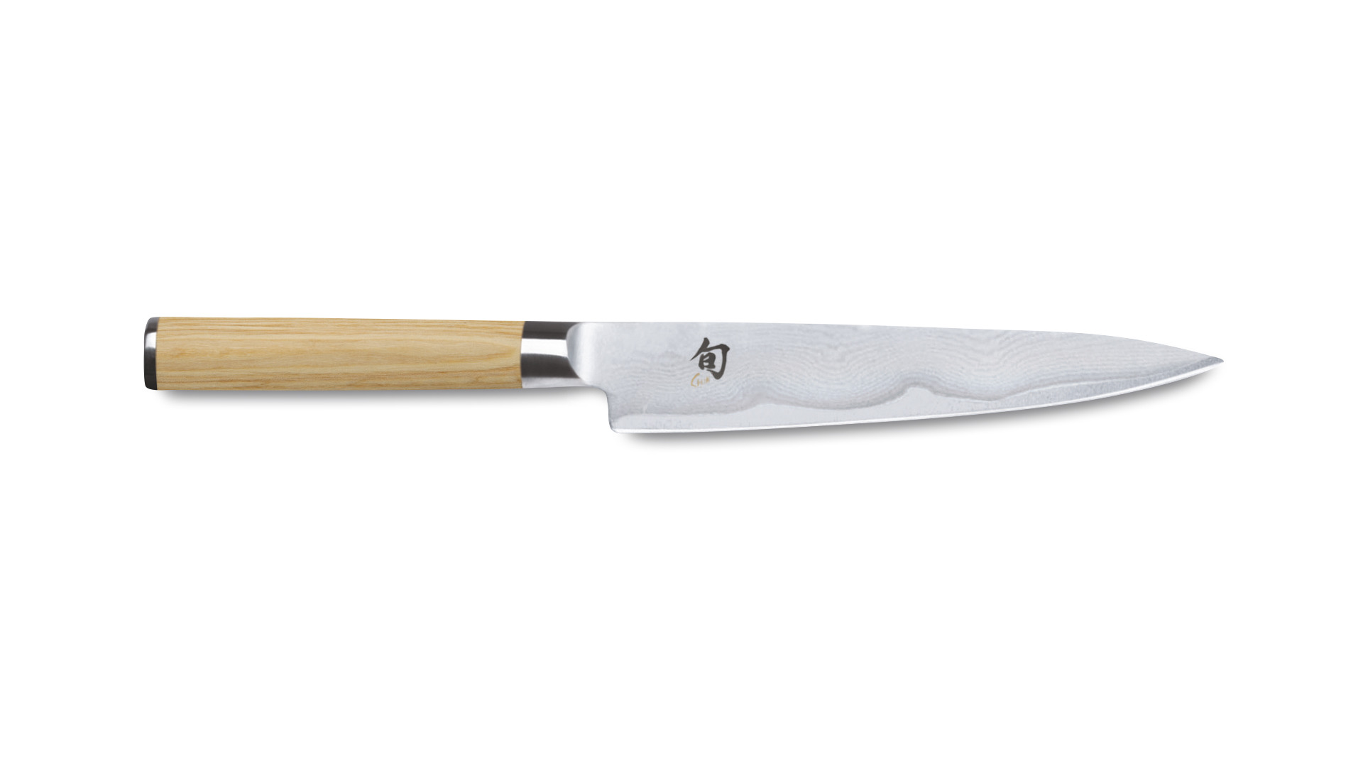 Нож кухонный универсальный KAI Шан Классик белый 15 см, дамасская сталь, 32 слоя