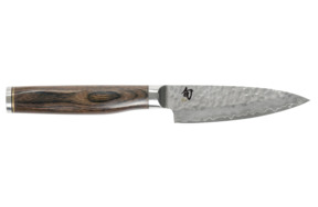 Нож для чистки овощей KAI Шан Премьер 10 см, ручка дерева пакка