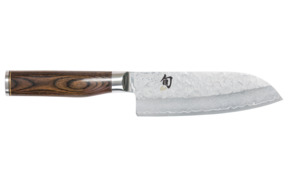 Нож поварской Сантоку KAI Шан Премьер 14 см, ручка дерева пакка