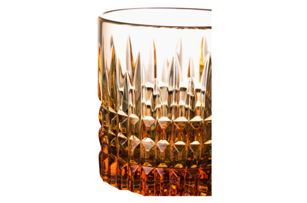 Набор стаканов для виски ГХЗ Медовый спас 350 мл, 2 шт, янтарный, хрусталь