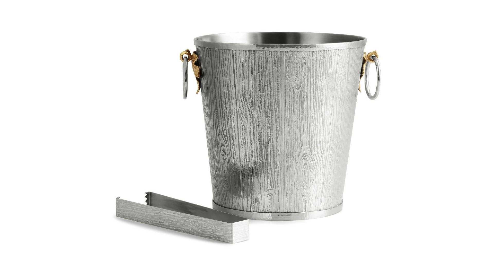 Ведерко для льда с щипцами Michael Aram Плющ и дуб 20 см