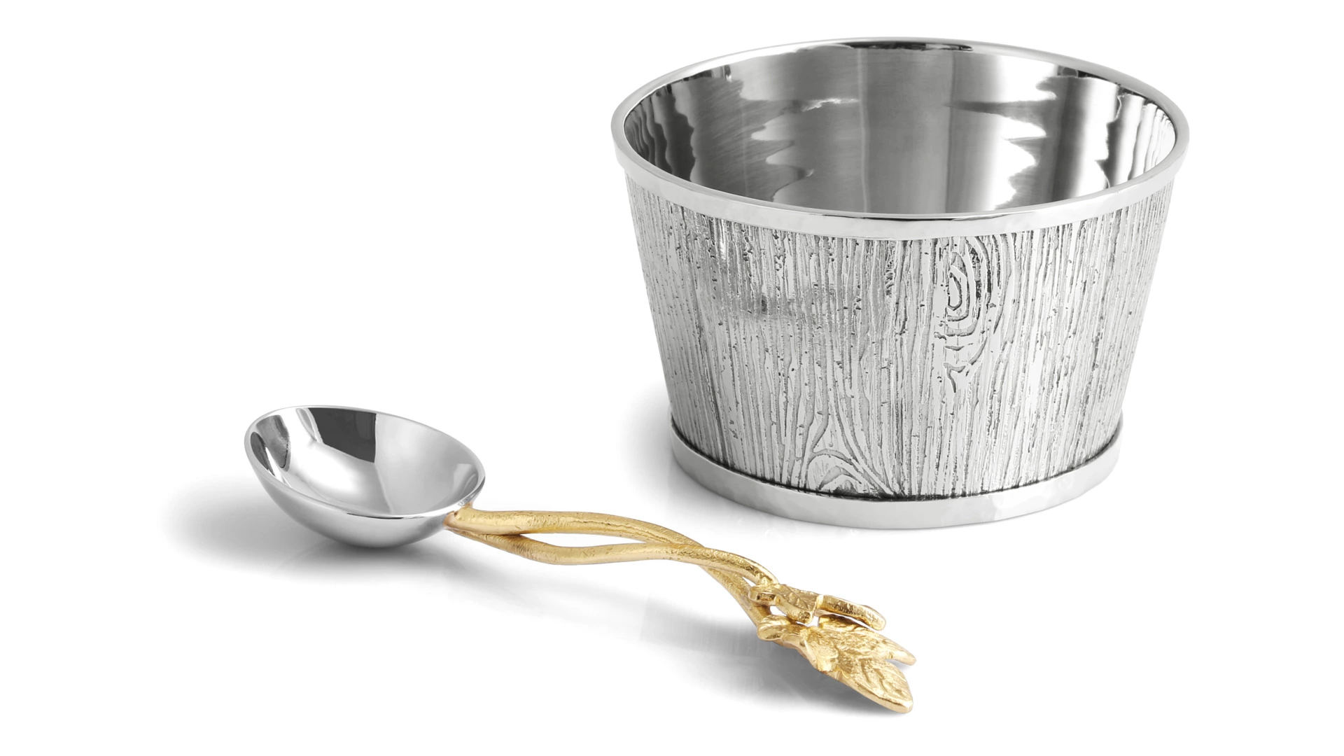 Чаша для орешков Michael Aram Плющ и дуб 10 см, сталь нержавеющая