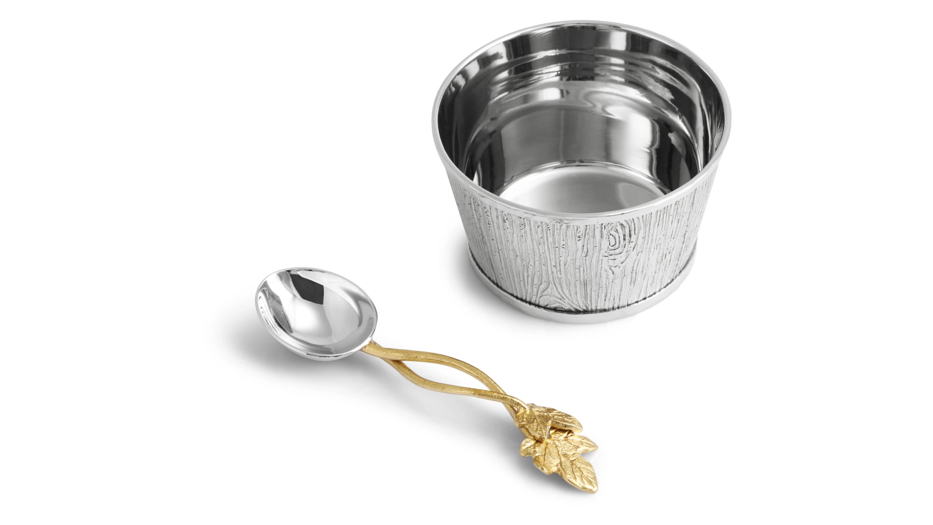 Чаша для орешков Michael Aram Плющ и дуб 10 см, сталь нержавеющая