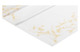 Дорожка Weissfee Блум 50х210 см, хлопок, белая, золотистая вышивка