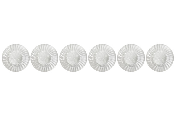 Набор из 6 тарелок суповых Meissen "Лебединый сервиз" (белый рельеф), 25см