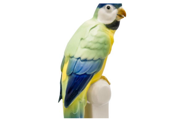Скульптуpа Goebel Попугай 22х7х7 см, фарфор твердый