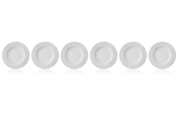 Набор тарелок суповых 24см Белый прованс, 6 шт