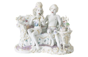 Скульптурная группа Meissen Запретный плод.Хрупкая сфера 26см (лим.вып.,Крис Антеманн)
