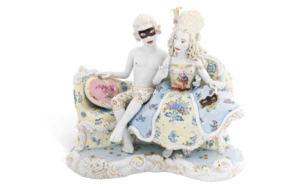 Скульптурная группа Meissen Запретный плод.Маскарад 26,5см (лим.вып.,Крис Антеманн)