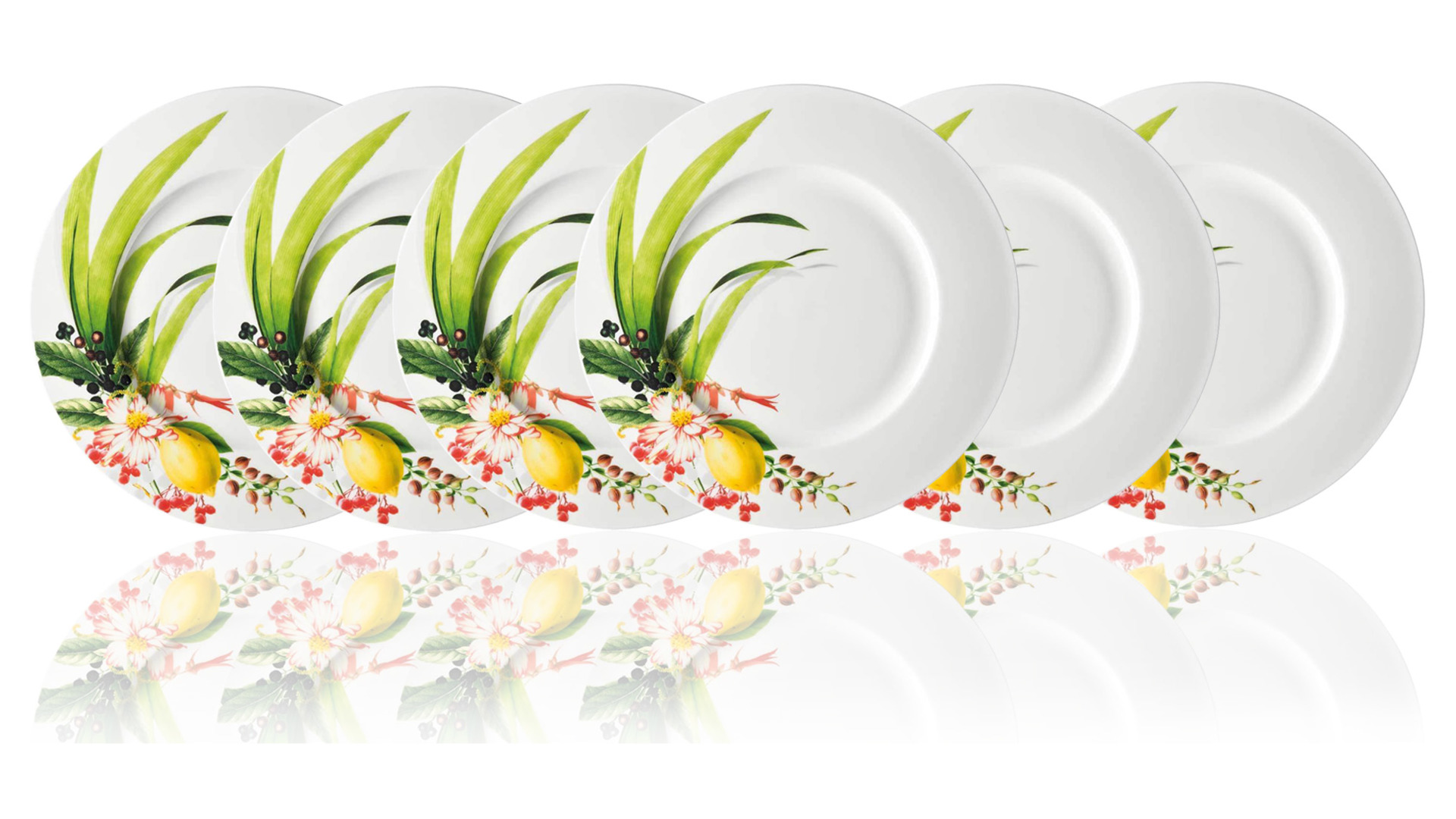 Набор тарелок подстановочных с бортом Rosenthal Фруктовый сад 33см, фарфор, 6шт