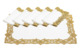 Набор салфеток Weissfee Сансуси 35х50 см, 6 шт, лен, белый, золотистое кружево