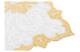 Набор салфеток Weissfee Сансуси Люкс 35х50 см, 6 шт, хлопок, белый, золотистое кружево