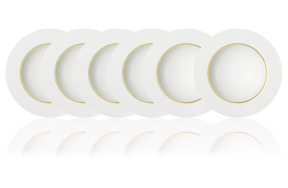 Набор тарелок для пасты глубокая Sieger by Furstenberg Мой фарфор Золотое сокровище 23 см, 6 шт