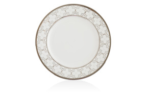 Тарелка пирожковая Noritake Трефолио, платиновый кант 16,7 см, фарфор костяной