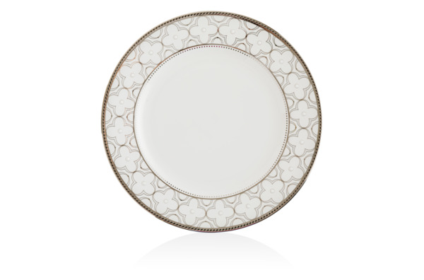 Тарелка пирожковая Noritake Трефолио, платиновый кант 16,7 см, фарфор костяной