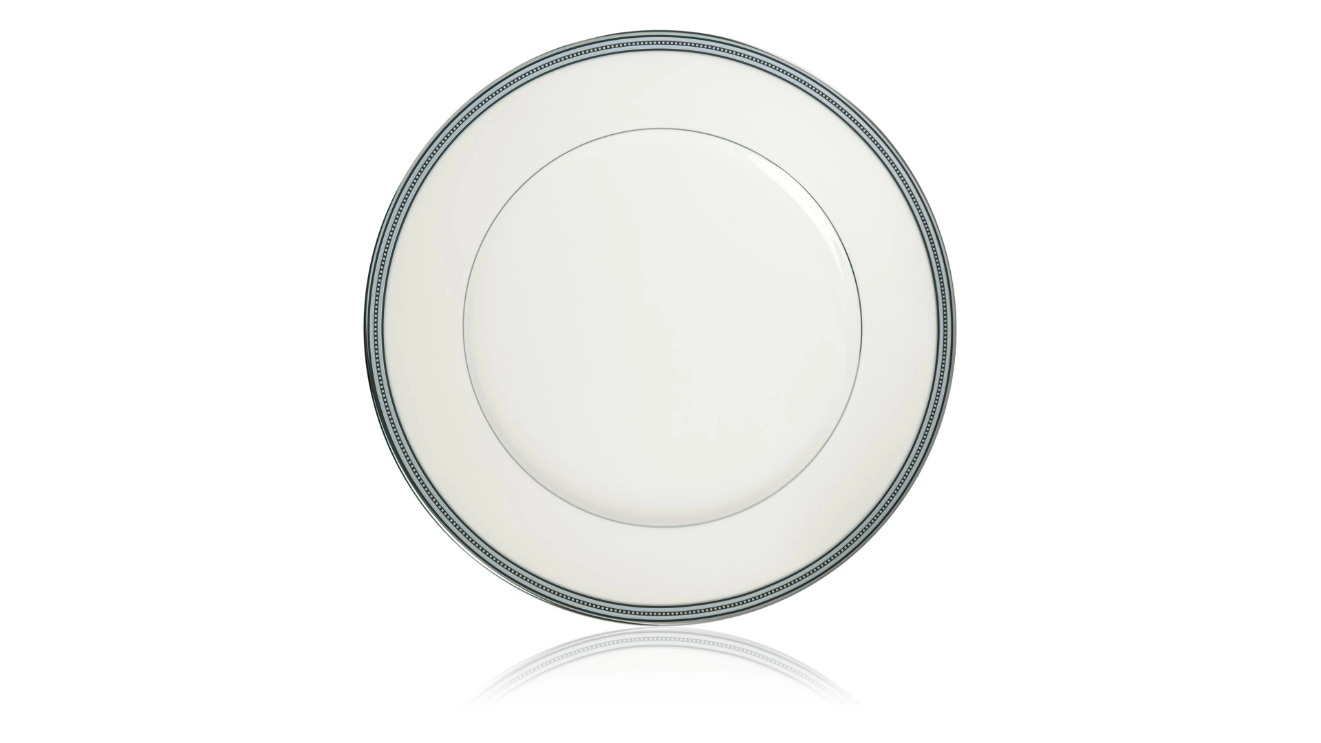Тарелка обеденная Noritake Богарт платиновый 28 см, фарфор костяной