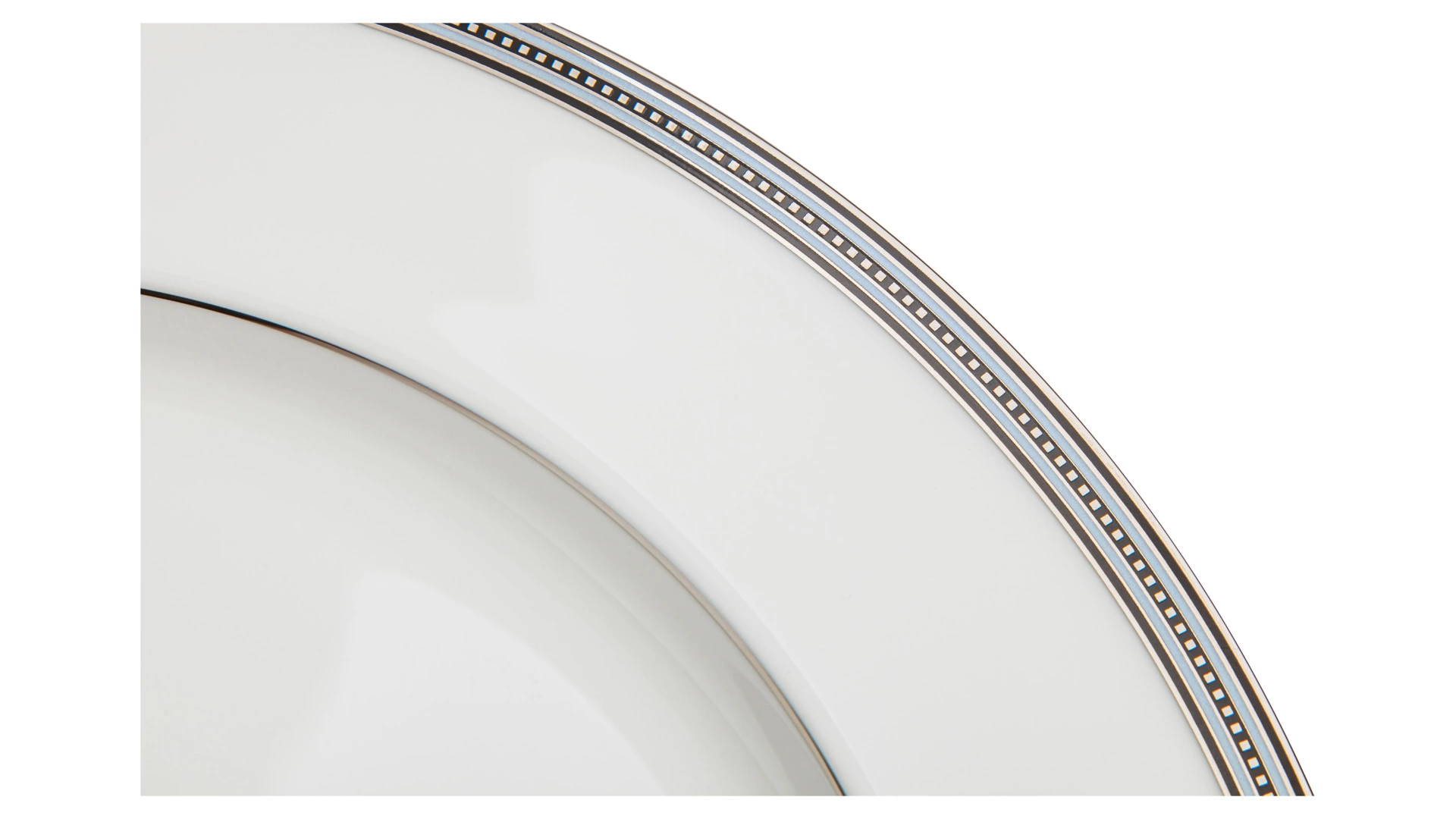 Тарелка обеденная Noritake Богарт платиновый 28 см, фарфор костяной