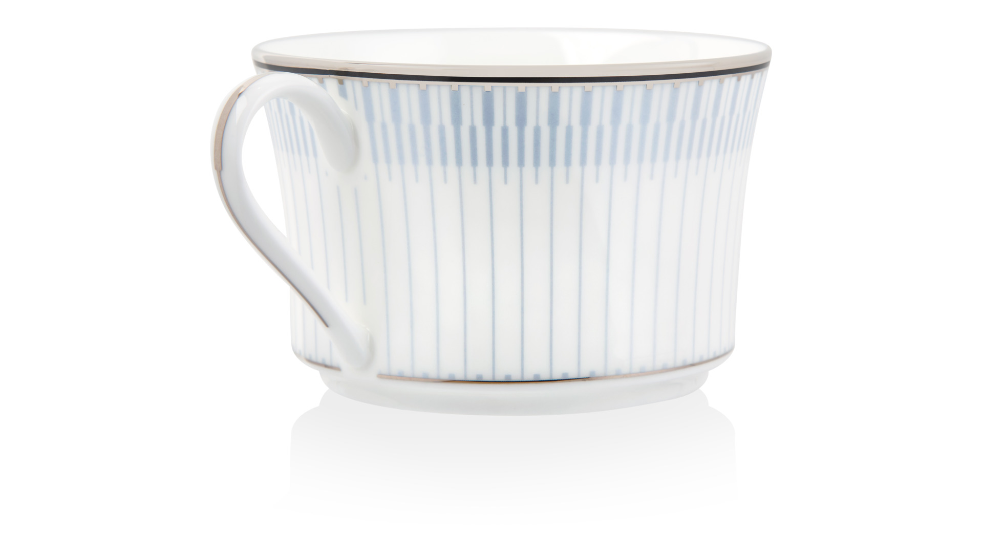 Чашка чайная Noritake Богарт платиновый 250 мл, фарфор костяной