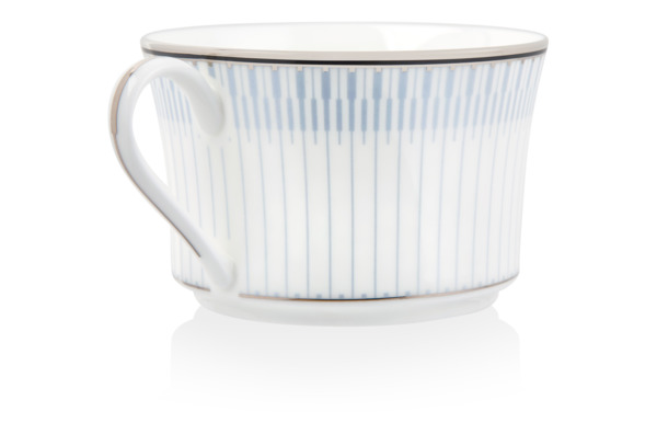 Чашка чайная Noritake Богарт платиновый 250 мл, фарфор костяной