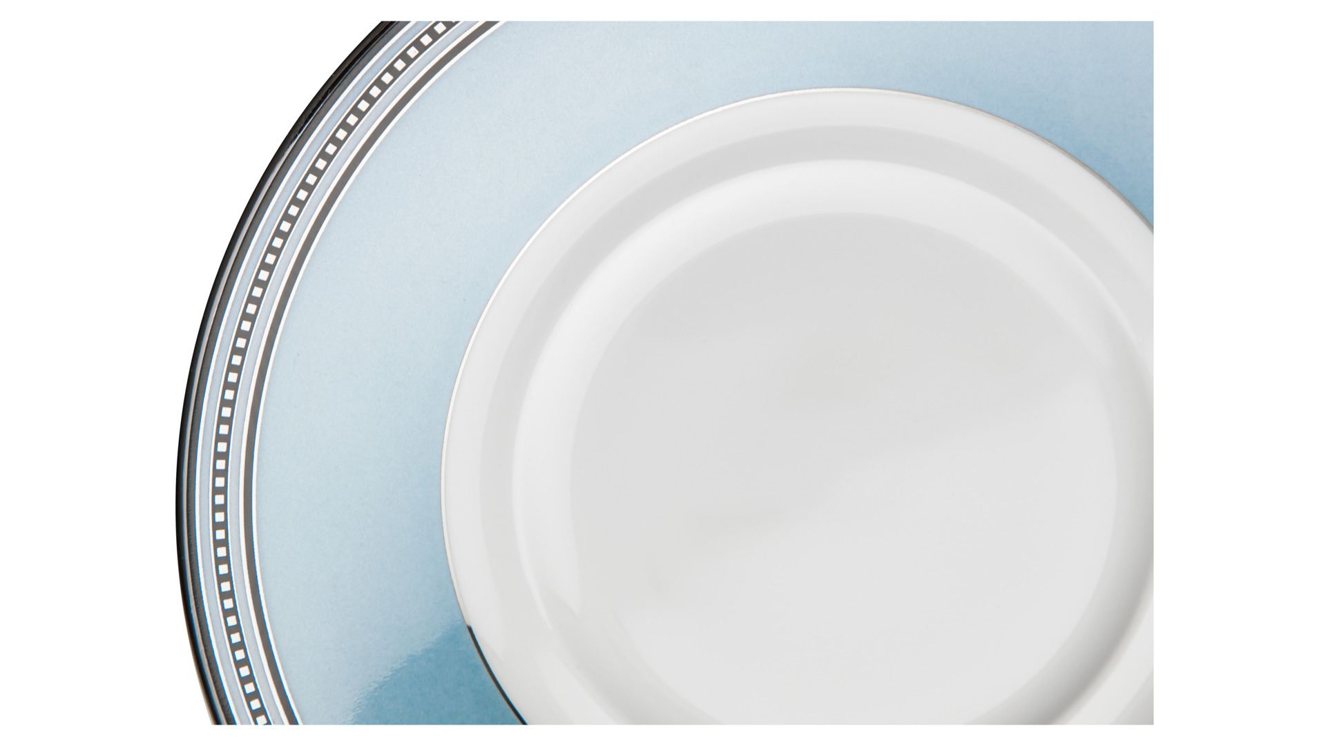 Блюдце для чашки чайной Noritake Богарт платиновый 15 см, фарфор костяной