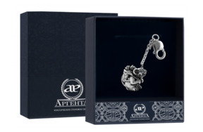 Брелок для ключей в футляре АргентА От Души Достаток 21,8 г, серебро 925