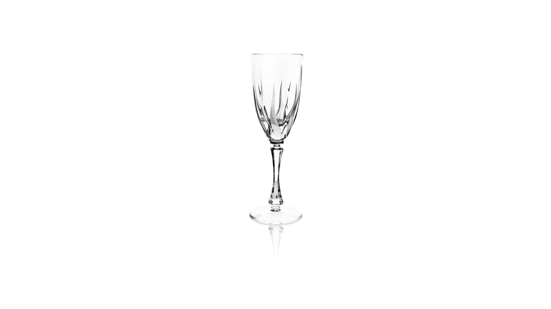 Набор бокалов для белого вина ГХЗ Пламя 210 мл, 6 шт, хрусталь