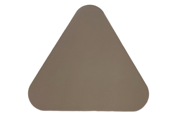 Подставка под бокалы треугольная двусторонняя ADJ 12х12 см, кожа натуральная, капучино