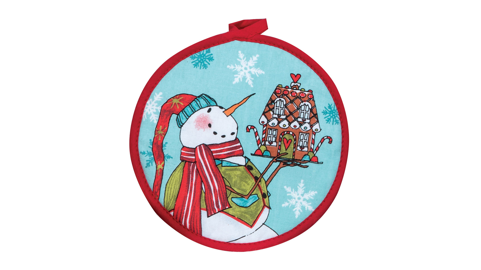 Набор из варежки и прихватки Kay Dee Designs Рождественская история.Снеговик 13х33см, хлопок, 20см