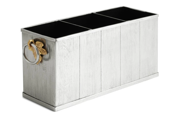 Подставка для столовых приборов Michael Aram Плющ и дуб 27x8x10 см, сталь нержавеющая