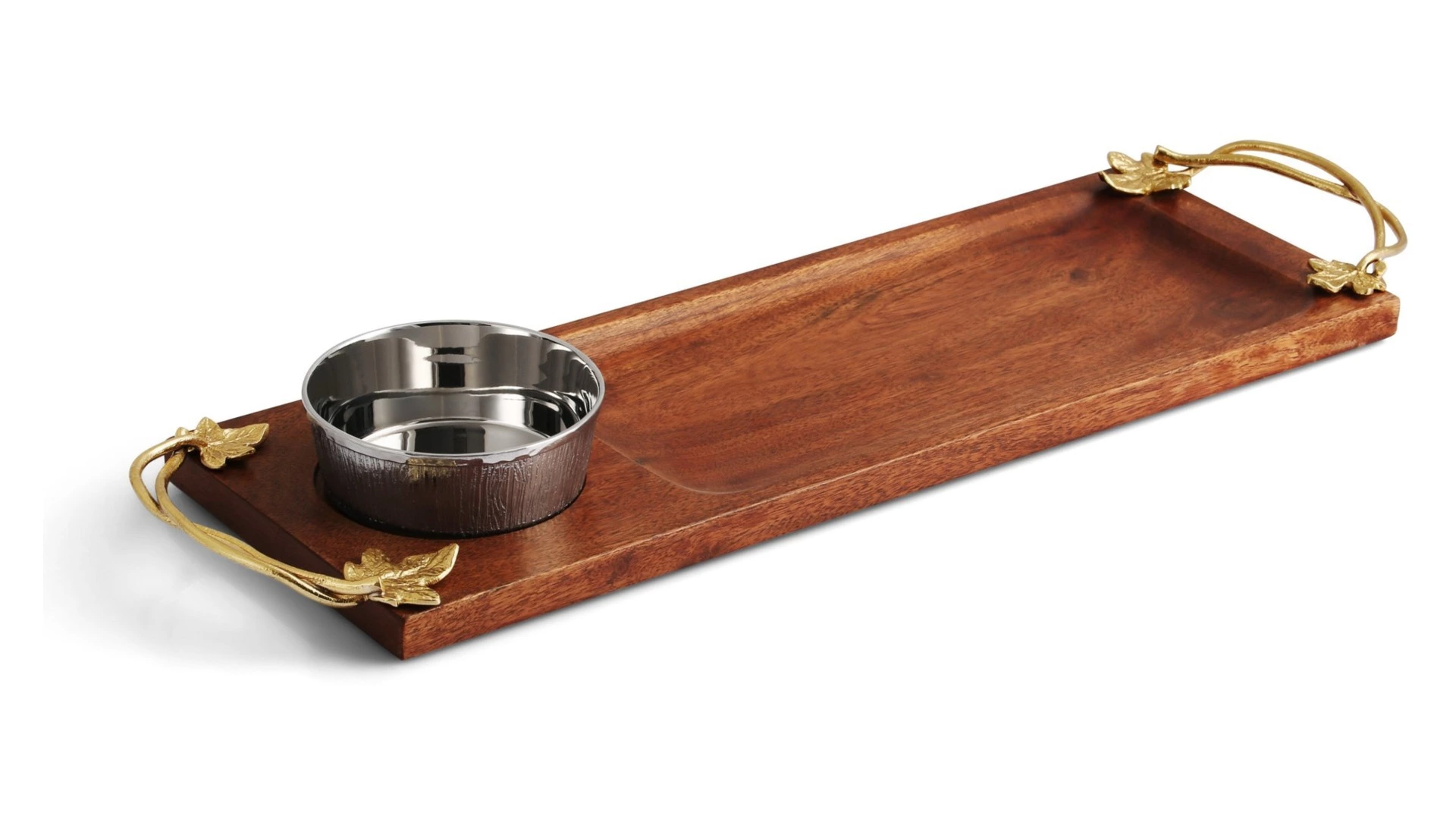 Доска с чашей для соуса Michael Aram Плющ и дуб 51x15 см