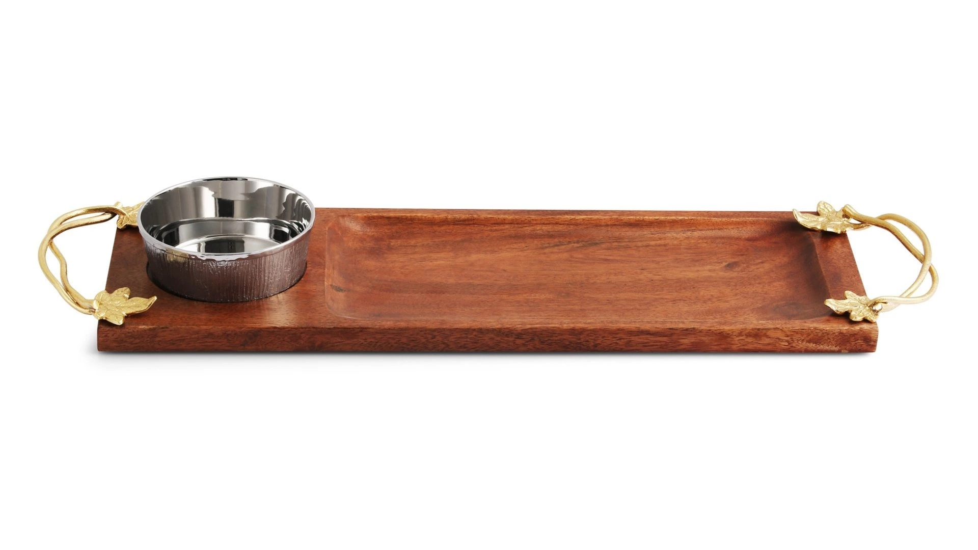 Доска с чашей для соуса Michael Aram Плющ и дуб 51x15 см