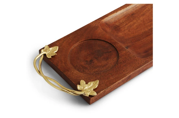 Доска с чашей для соуса Michael Aram Плющ и дуб 51x15 см