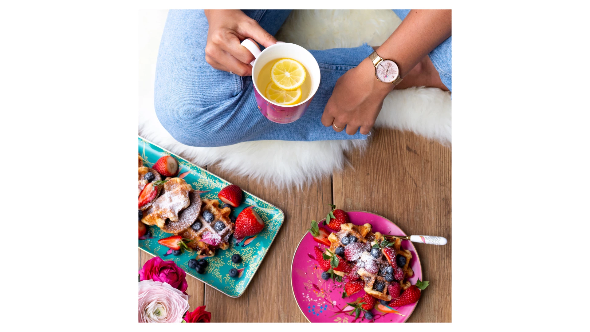 Поднос прямоугольный Portmeirion Сара Миллер.Челси 36 см, фарфор, п/к