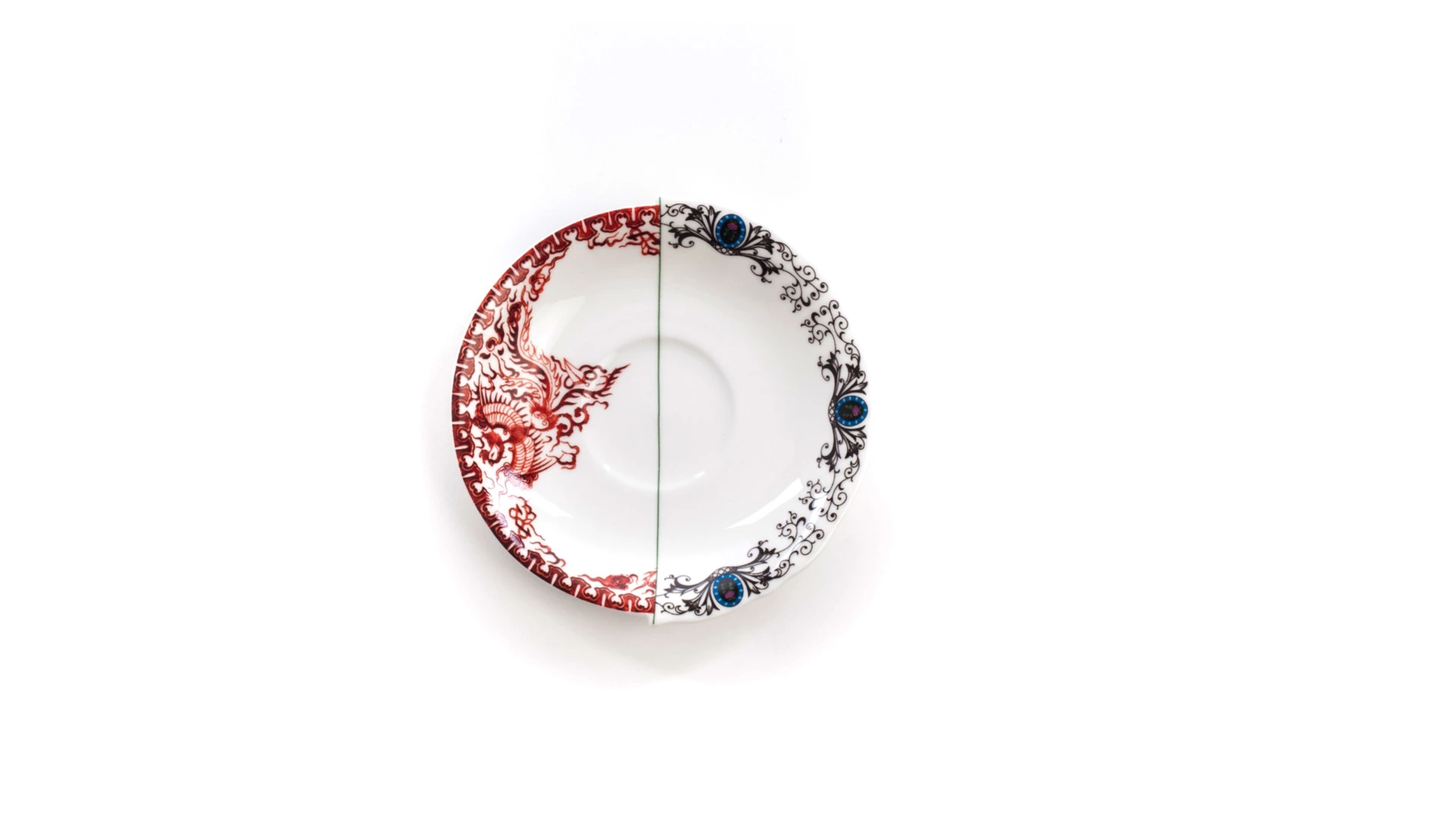 Чашка чайная с блюдцем Seletti Гибрид Зора 10,5 см, фарфор