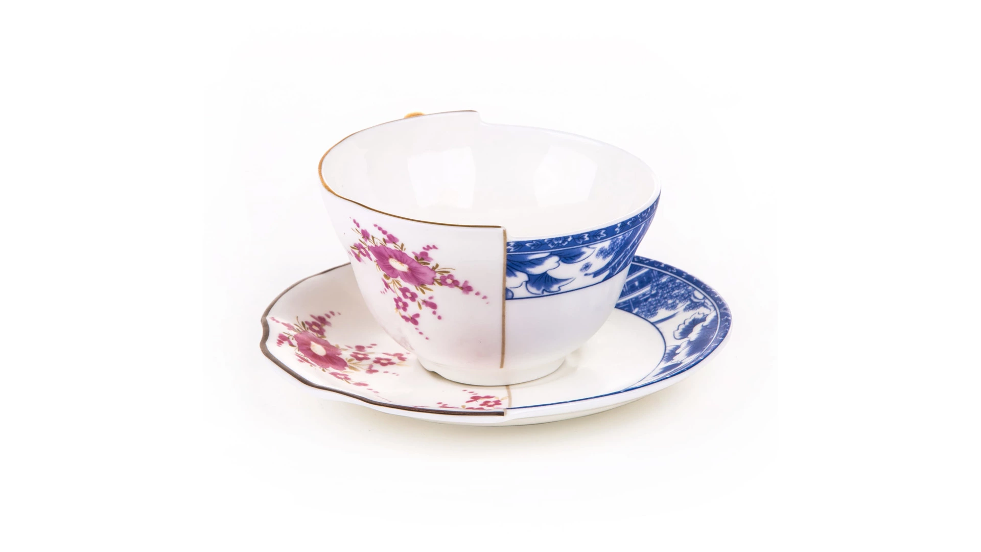 Чашка чайная с блюдцем Seletti Гибрид Зенобиа 10,5 см, фарфор